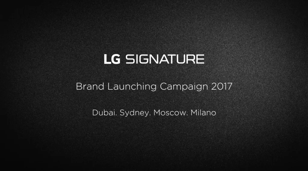 LG SIGNATURE Brand Launching Campaign 2017’ 작업 이미지 7